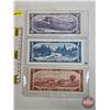 Image 5 : Canada Bills 1954 (3) : - $2 Bill : Beattie/Rasminsky #UU2667080 - $5 Bill : Bouey/Rasminsky #UX4489