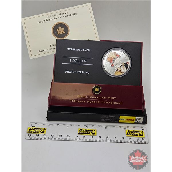 RCM Canada 2007 Limited Edition  Proof Silver Dollar with Enamel-Effect : Celebrating Thayendanegea 