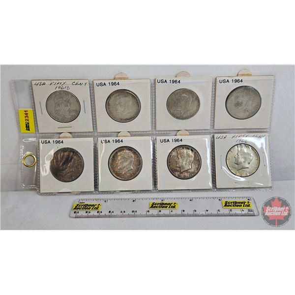USA Fifty Cent (8) : 1961D; 1964; 1964; 1964; 1964; 1964; 1964; 1966