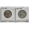 Image 3 : USA Fifty Cent (8) : 1961D; 1964; 1964; 1964; 1964; 1964; 1964; 1966