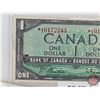 Image 2 : Canada $1 Bill 1954 *Replacement : Beattie/Rasminsky # *AA0172243