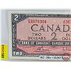 Image 2 : Canada $2 Bill 1954 : Bouey/Rasminsky #IG3676304