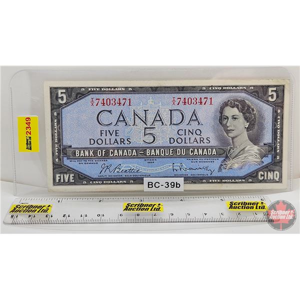 Canada $5 Bill 1954 : Beattie/Rasminsky #IX7403471