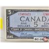 Image 2 : Canada $5 Bill 1954 : Beattie/Rasminsky #IX7403471