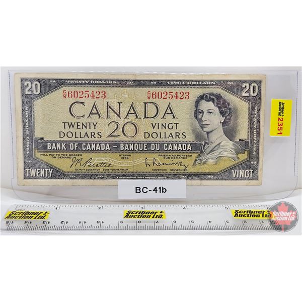 Canada $20 Bill 1954 : Beattie/Rasminsky #CW6025423