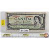 Image 1 : Canada $1 Bill 1954DF "Devil's Face" : Beattie/Coyne #RA0639040