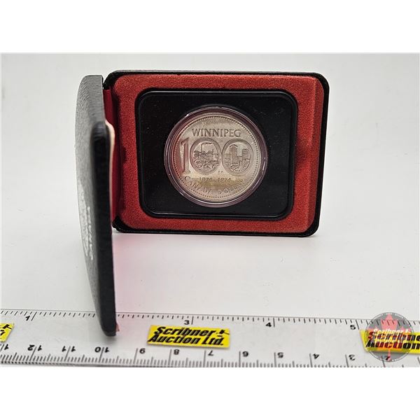 RCM Canada 1974 Silver Dollar : Winnipeg (Black Case)