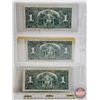 Image 5 : Bank of Canada $1 Bills 1937 (3): Coyne/Towers #YM1548406 / #KN9978771 / #MN8366025