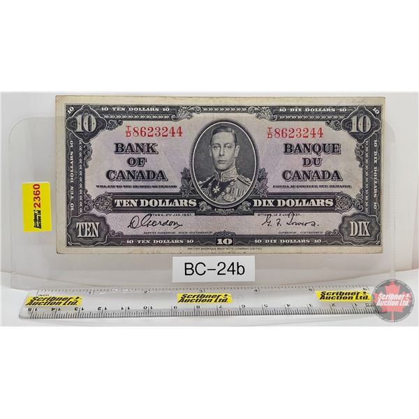Bank of Canada $10 Bill 1937 : Gordon/Towers #TD8623244
