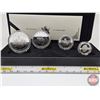 Image 2 : RCM Canada 2004 Fine Silver 4-Coin Set : The Arctic Fox One Ounce ; 1/2 Ounce 1/4 Ounce; 1/10 Ounce 