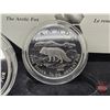 Image 4 : RCM Canada 2004 Fine Silver 4-Coin Set : The Arctic Fox One Ounce ; 1/2 Ounce 1/4 Ounce; 1/10 Ounce 