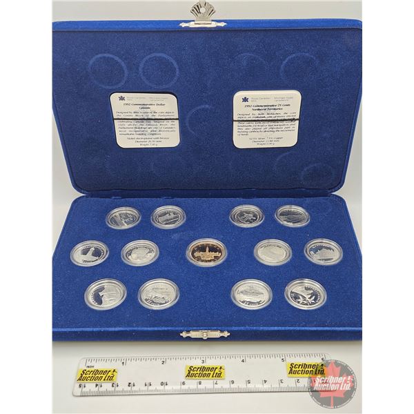 RCM Canada 1992 Confederation 125th 13-Coin Set : Blue Velvet Case
