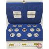 Image 1 : RCM Canada 1992 Confederation 125th 13-Coin Set : Blue Velvet Case