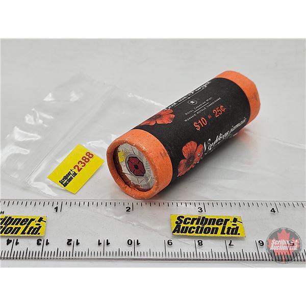 Canada Twenty Five Cent Roll : 2004 "Lest We Forget" (Special Wrap Roll) (Colour) (NOTE: Rolls not o