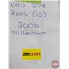 Image 16 : Canada Twenty Five Cent Rolls (12) : 2000 Millennium (Original Rolls) (NOTE: Rolls not opened by the