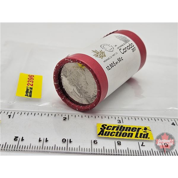 Canada Fifty Cent Roll : 2017 (Original Roll) (NOTE: Rolls not opened by the Auction Company, so qua