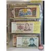 Image 14 : BINDER LOT : Foreign Currency Collection ! (82 Notes) (Variety of Styles/Types/Denominations/Countri