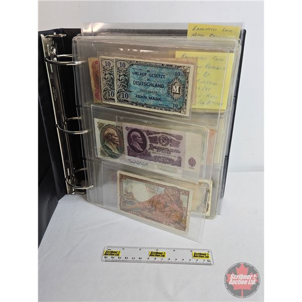 BINDER LOT : Foreign Currency Collection ! (82 Notes) (Variety of Styles/Types/Denominations/Countri