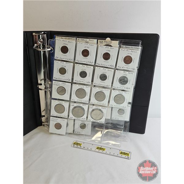 BINDER LOT : Foreign Currency Coin Collection ! South Pacific & Oceania (52 Coins) (Variety of Style