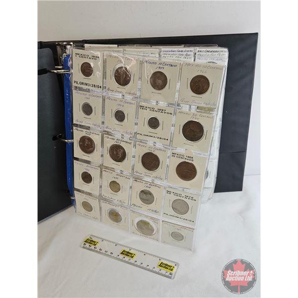 BINDER LOT : Foreign Currency Coin Collection ! Central & South America (181 Coins) (Variety of Styl