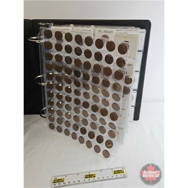 BINDER LOT : Foreign Currency Coin Collection ! United Kingdom / British Isles (166 Coins + 3 Englan
