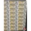 Image 3 : Canada $1 Bills 1973 : (40) UNCUT SHEET 5x8 BABN (ROLLED)  (Crow/Bouey #BFL0680152 ~ #BFL0699652)