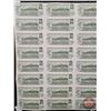 Image 5 : Canada $1 Bills 1973 : (40) UNCUT SHEET 5x8 BABN (ROLLED)  (Crow/Bouey #BFL0680152 ~ #BFL0699652)