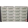 Image 5 : Canada $1 Bills 1973 : (40) UNCUT SHEET 4x10 CBN (ROLLED)  (Crow/Bouey #ECP9520028 ~ #ECP9539528)