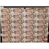 Image 2 : Canada $2 Bills 1986 : (40) UNCUT SHEET 4x10 CBN (ROLLED)  (Bonin/Thiessen #EGU6841779 ~ #EGU6858279