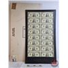 Image 1 : USA $1 Bills 1981 Green Seal (16) UNCUT SHEET 2X8 (FLAT) "Department of the Treasury : Washington, D