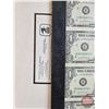 Image 5 : USA $1 Bills 1981 Green Seal (16) UNCUT SHEET 2X8 (FLAT) "Department of the Treasury : Washington, D