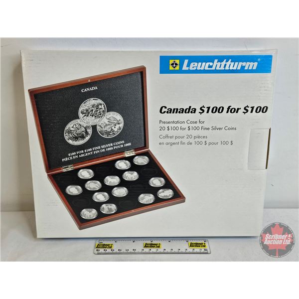 Volterra Leuchtturm (20 Place) $100 Fine Silver Coins (Storage/Display Case) (EMPTY) (Details in Pic