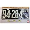Image 2 : LICENSE PLATE : 1927 Saskatchewan