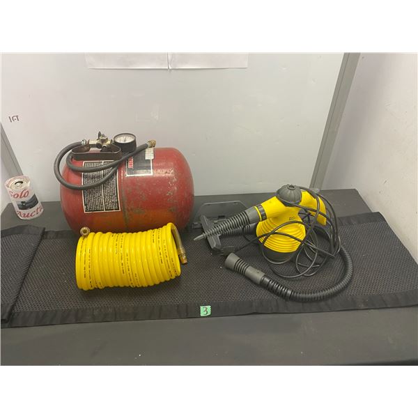 Small pressure washer and compressor