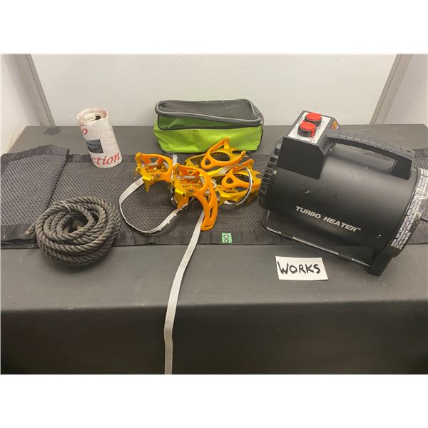 Workplace heater and climbing tools