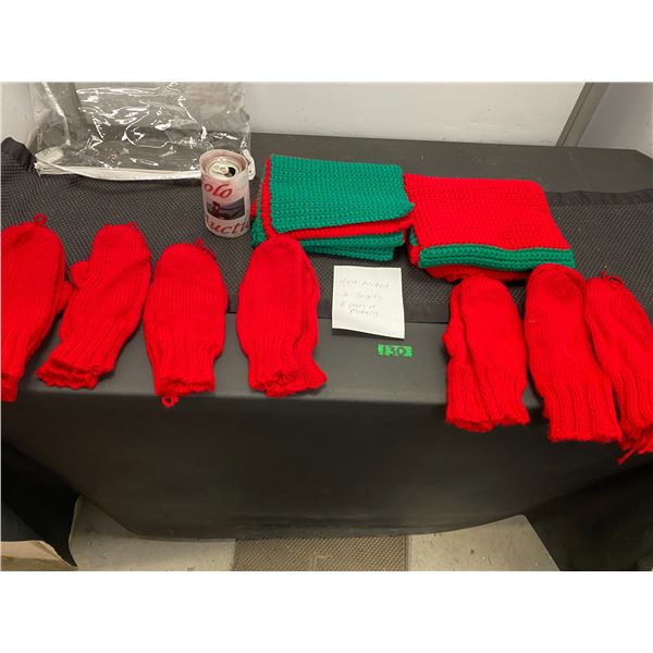 Handcrafted mittens and scarfs, handknitted