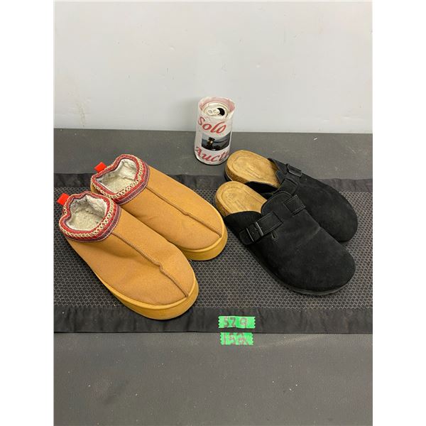 2 pairs of women's shoes/slippers size 9