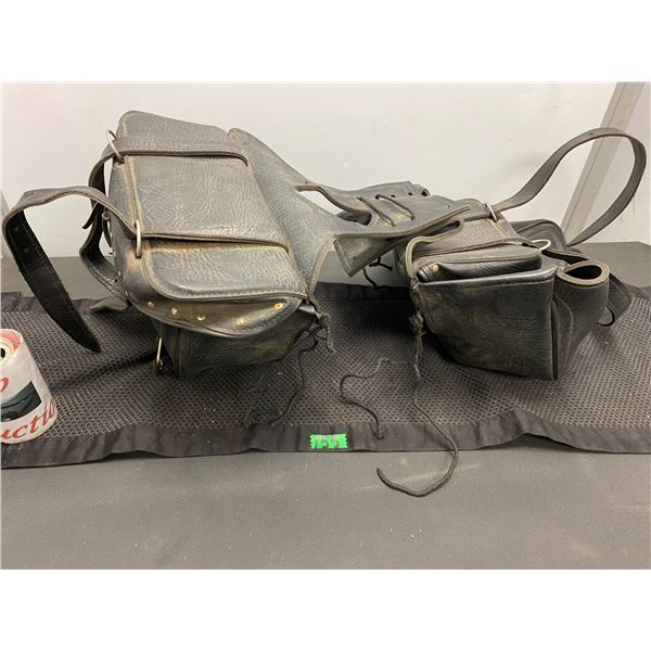 Motorcycle leather saddlebags