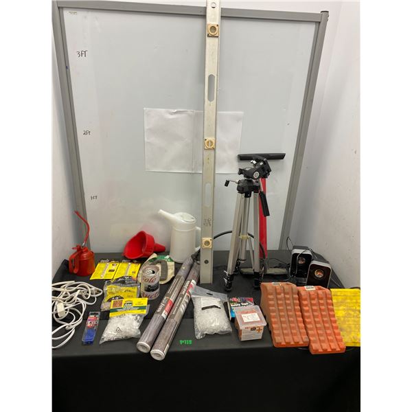 Lot of assorted tools and camera equipment