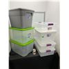 Image 1 : Lot of 7 storage bins with lids