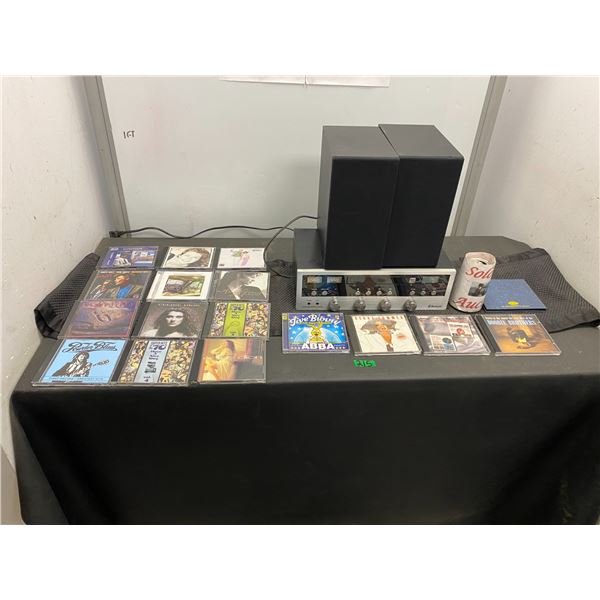 Bluetooth/ CD player with speakers and 17 music CDs