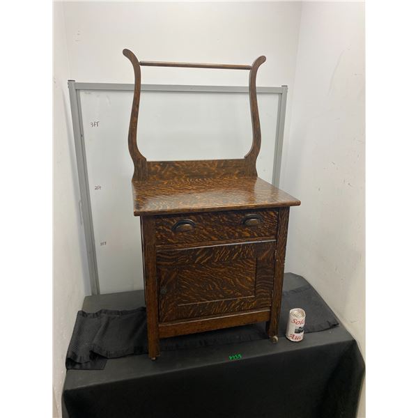 Antique rolled oak wash stand