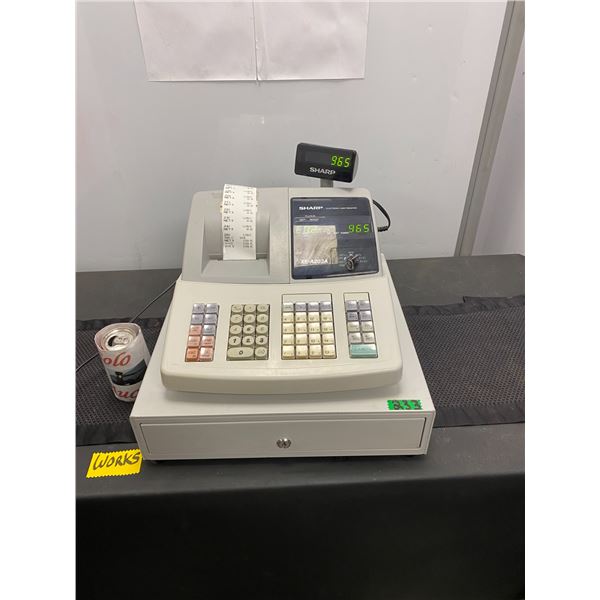Sharp brand cash register, with key