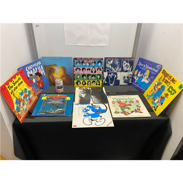 Assorted lot of record albums including story records for children