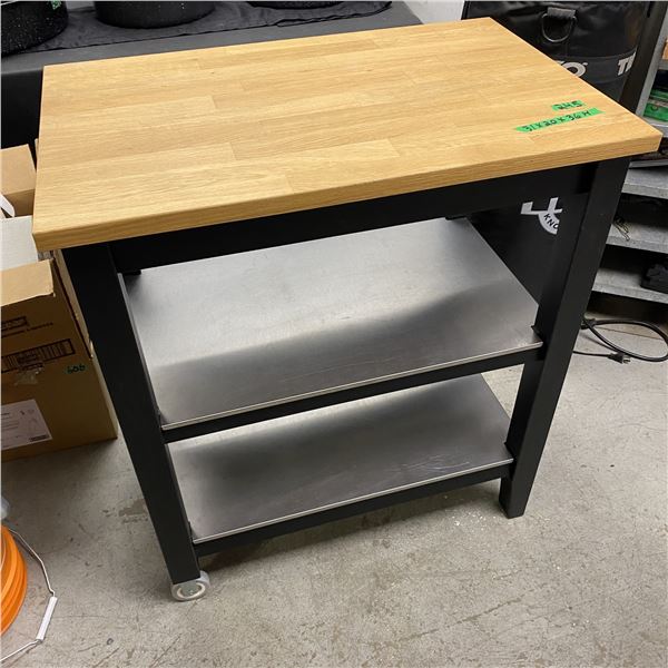 Shelf with 2 casters for easy moving measures 31" x 20" x 36"H