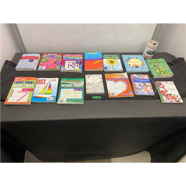 Lot of adult word-find, puzzle books