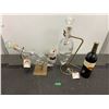 Image 1 : 2 Wine decanters with stands and bottle of Ernest & Julio Zinfandel wine