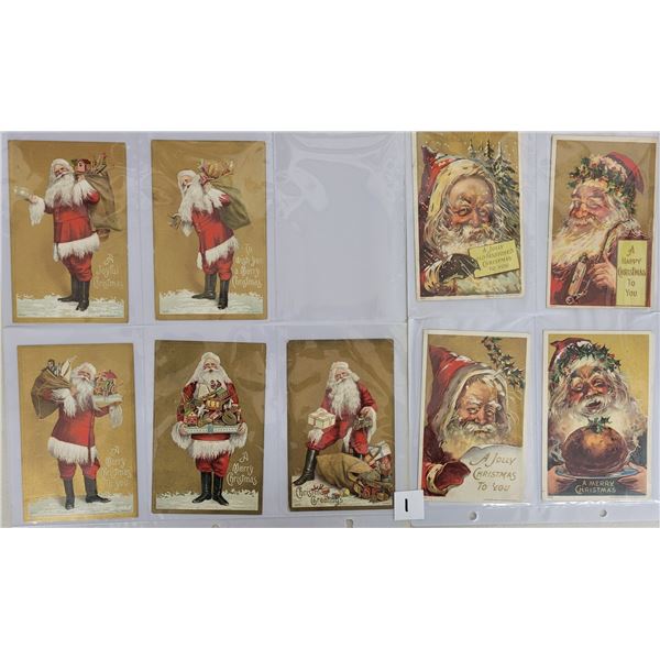 Santa Claus Christmas Holiday Greeting Album 58 Postcards