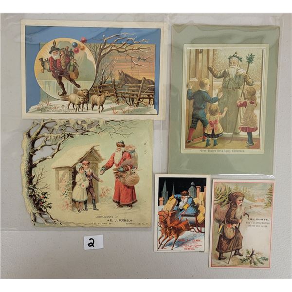 Santa Claus Holiday Christmas Greeting Trade Cards 12