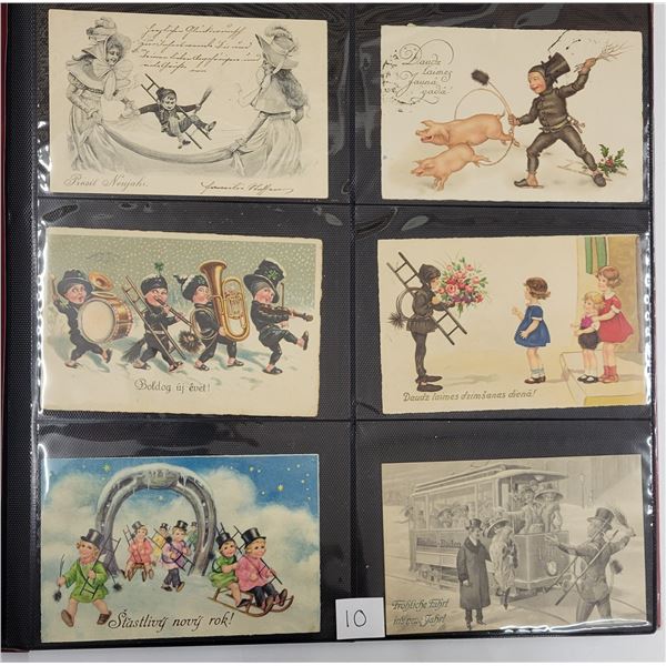 Chimney Sweeps Holiday Greeting Postcard Album Approx. 110